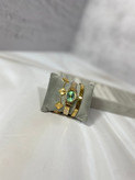 ساعت طلایی فنسی صفحه بیضی رنگ ثابت